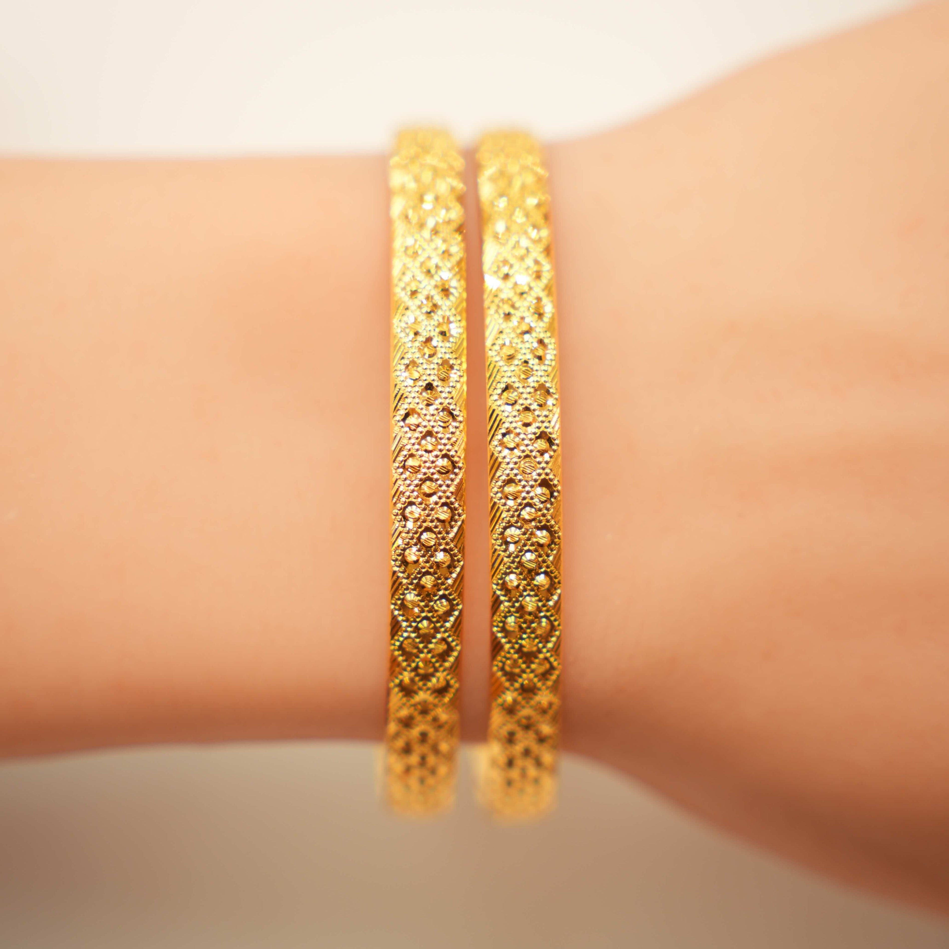 22K Gold Designer Bangles