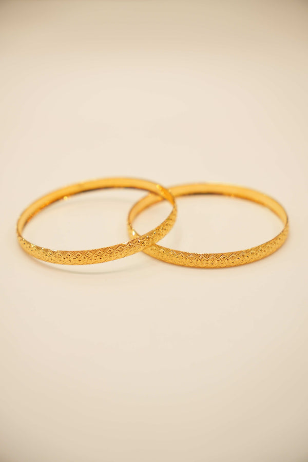 22K Gold Modern Ladies Bangles (2 Pieces)