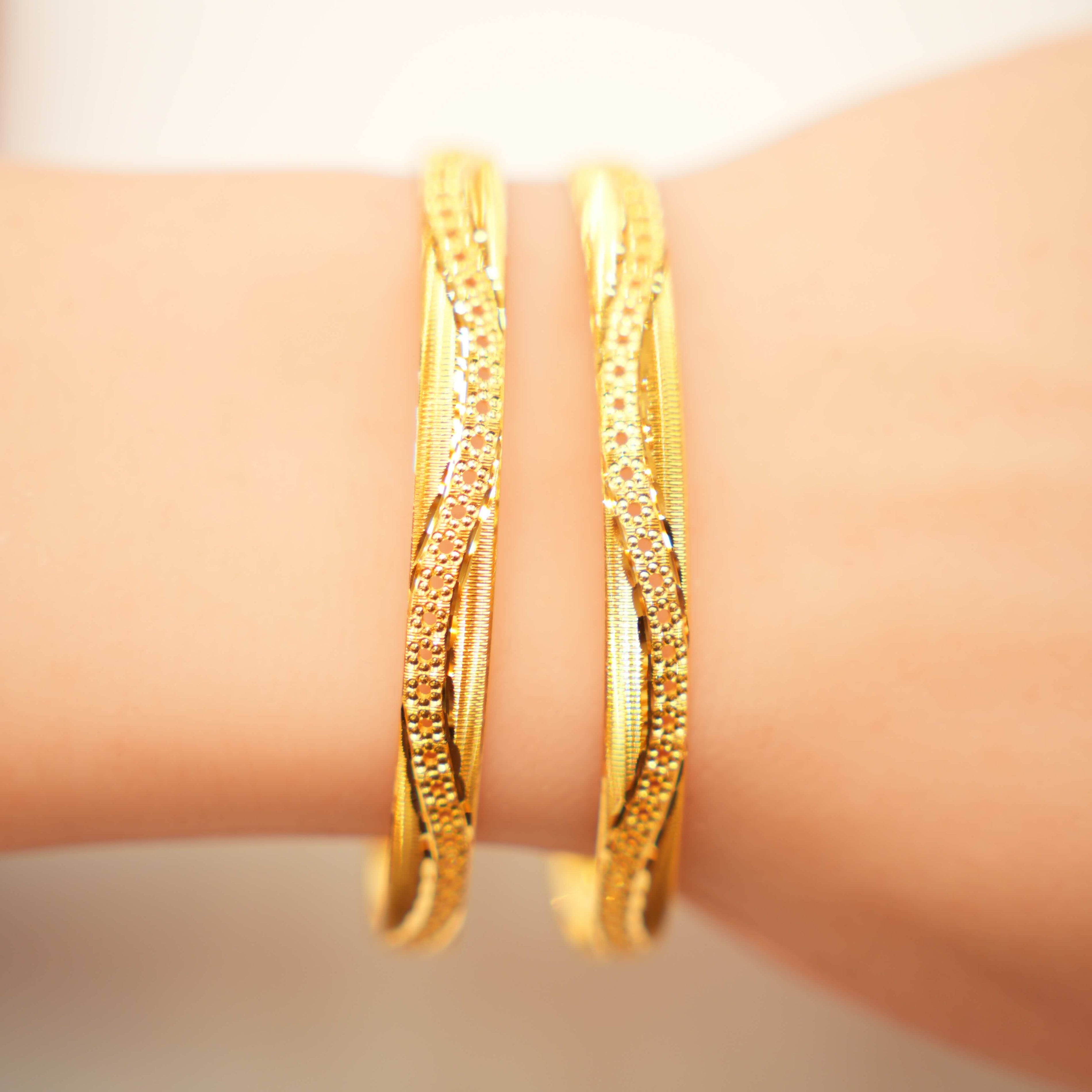 22K Gold Designer Ladies Bangles