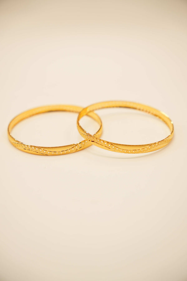 22K Gold Lightweight Designer Ladies Bangles