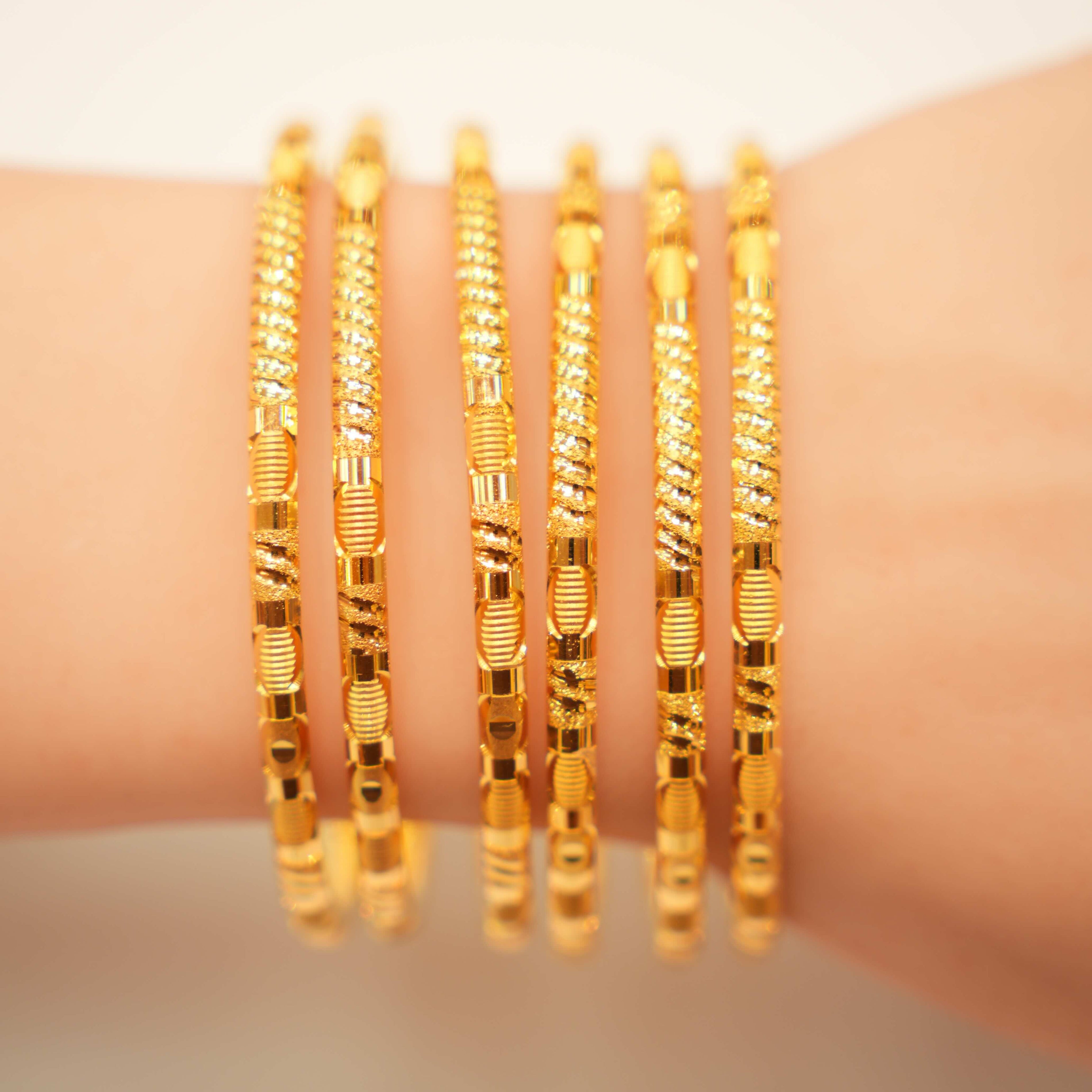 22K Gold Designer Ladies Bangle Set