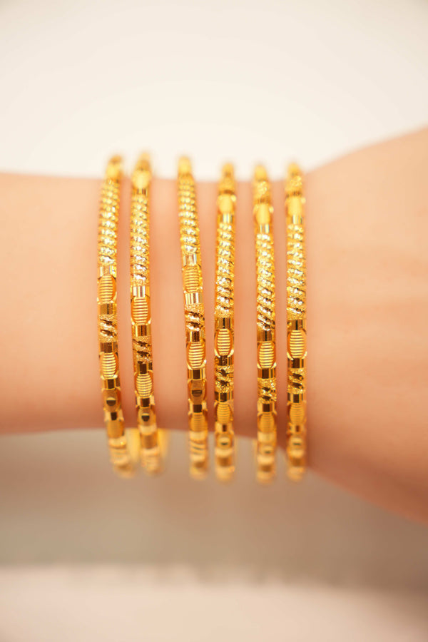 22K Gold Designer Ladies Bangle Set
