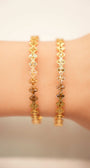 22K Gold Designer Clover Bangles