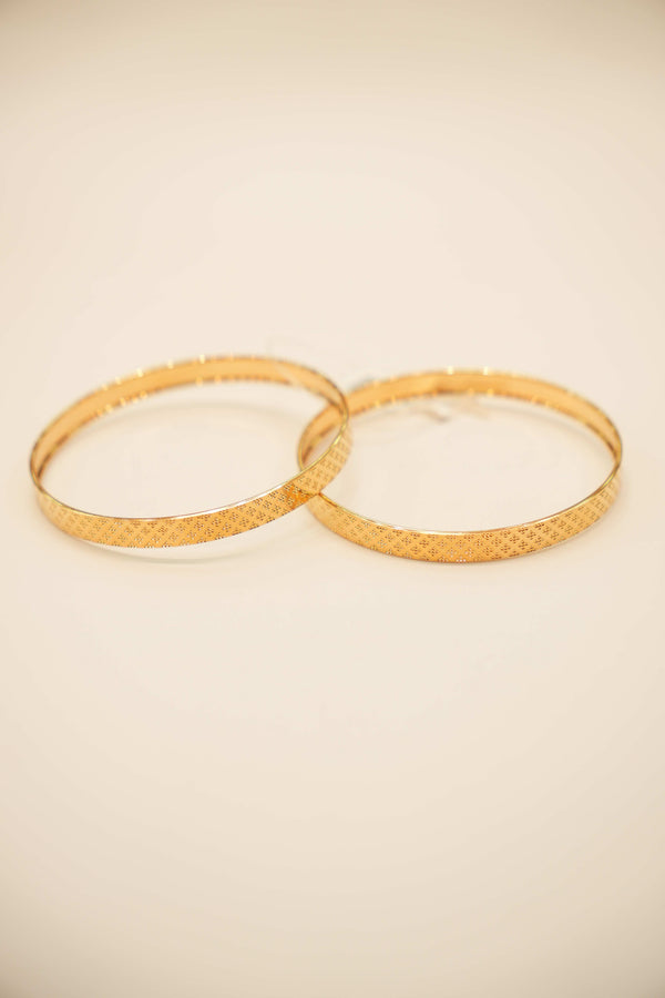 22K Gold Clover Designer Ladies Bangles