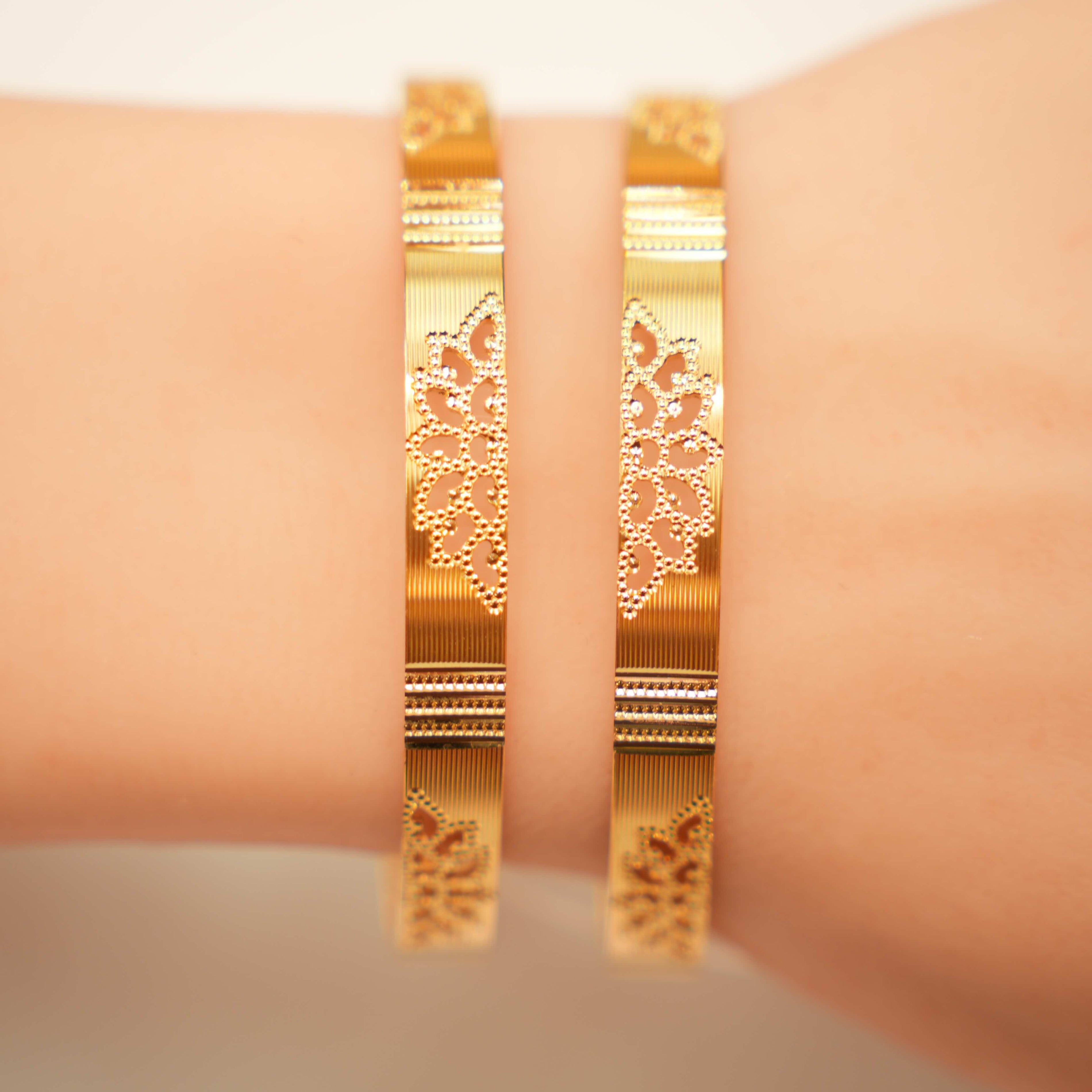 22K Gold Designer Ladies Bangles