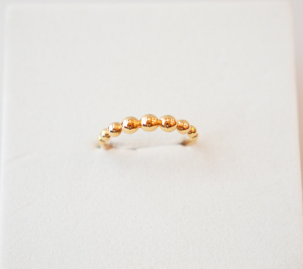 22K Gold Designer Beaded Ladies Ring
