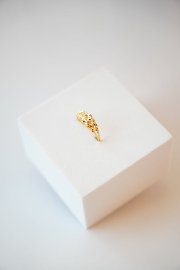 22K Gold Designer Flower Motif Ladies Ring