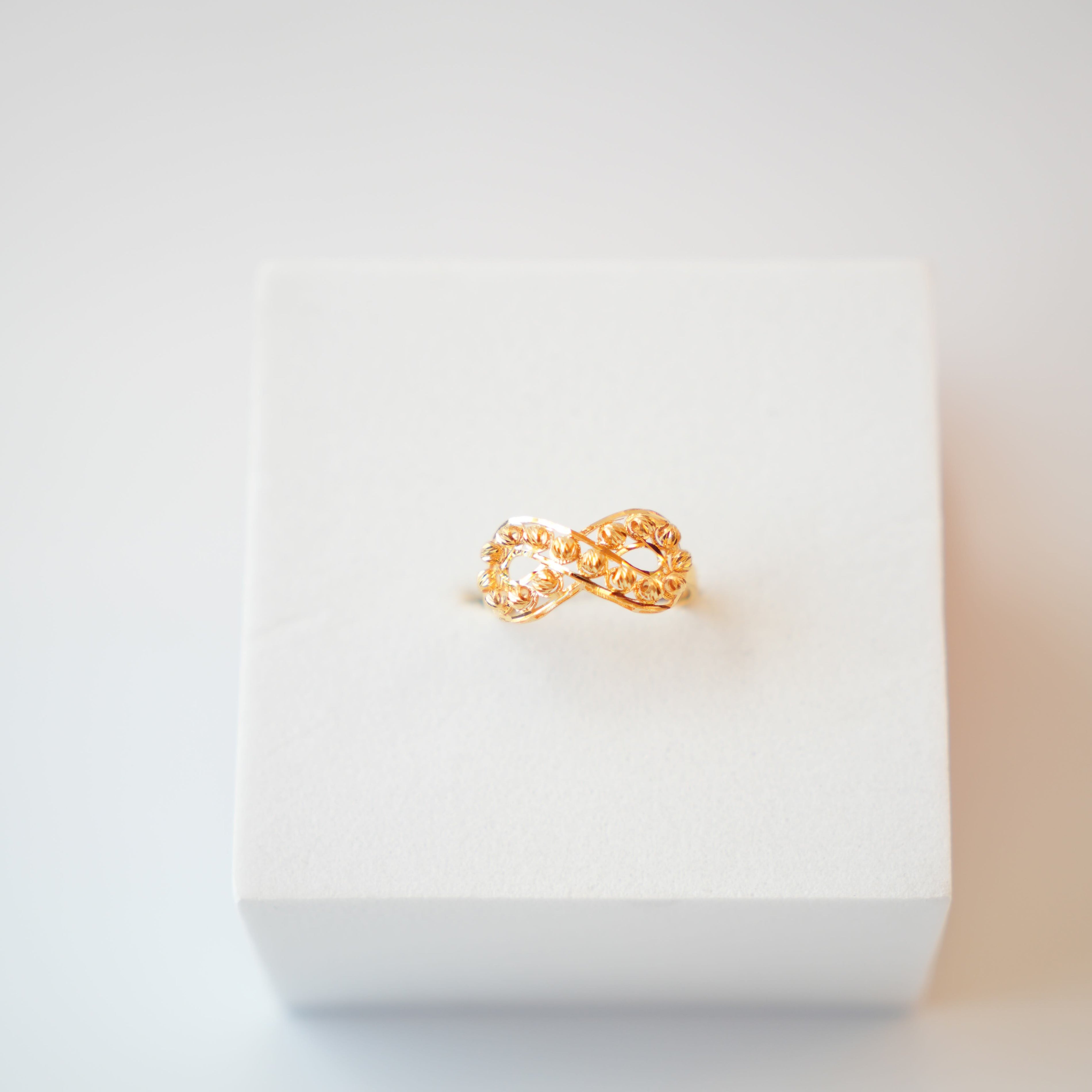 22K Gold Designer Traditional Work Ladies Ring