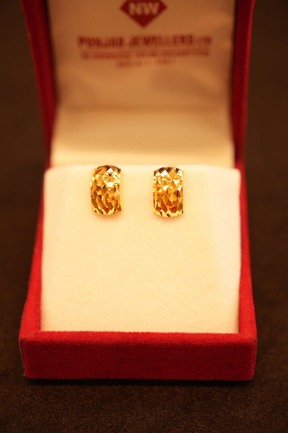 22K Gold Designer Stud Earrings