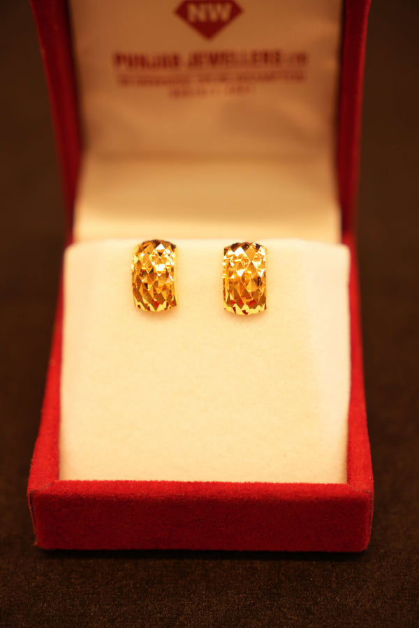 22K Gold Designer Stud Earrings