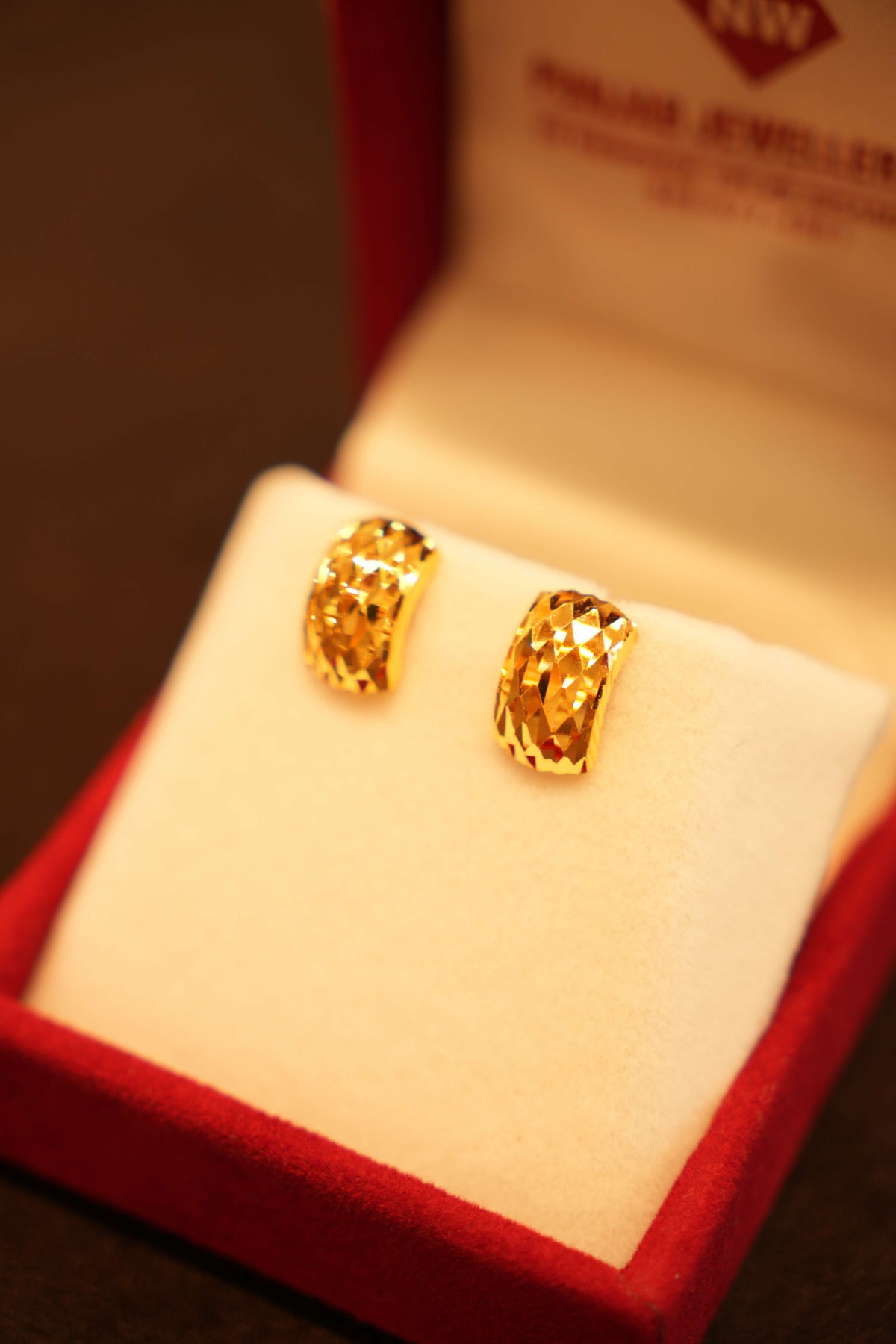 22K Gold Designer Stud Earrings