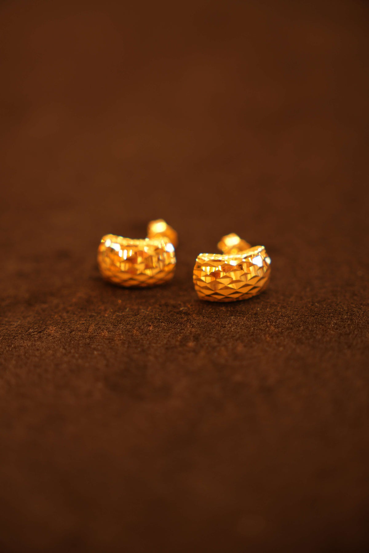 22K Gold Designer Stud Earrings