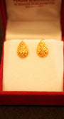 22K Gold Designer Teardrop Earrings