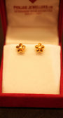22K Gold Flower Stud Earrings