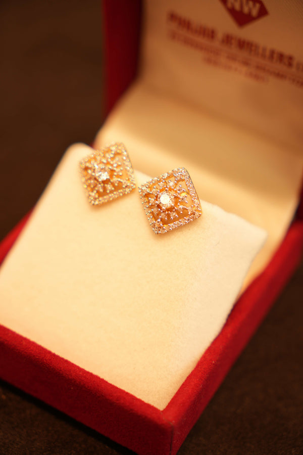 22K Gold Designer Stud Earrings