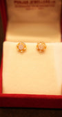 22K Gold Designer Ladies Stud Earrings