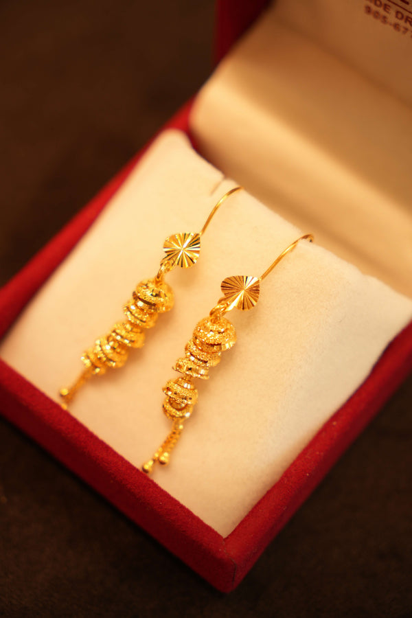 22K Gold Designer Hanging Earrings