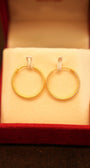22K Gold Designer Hoop Earrings