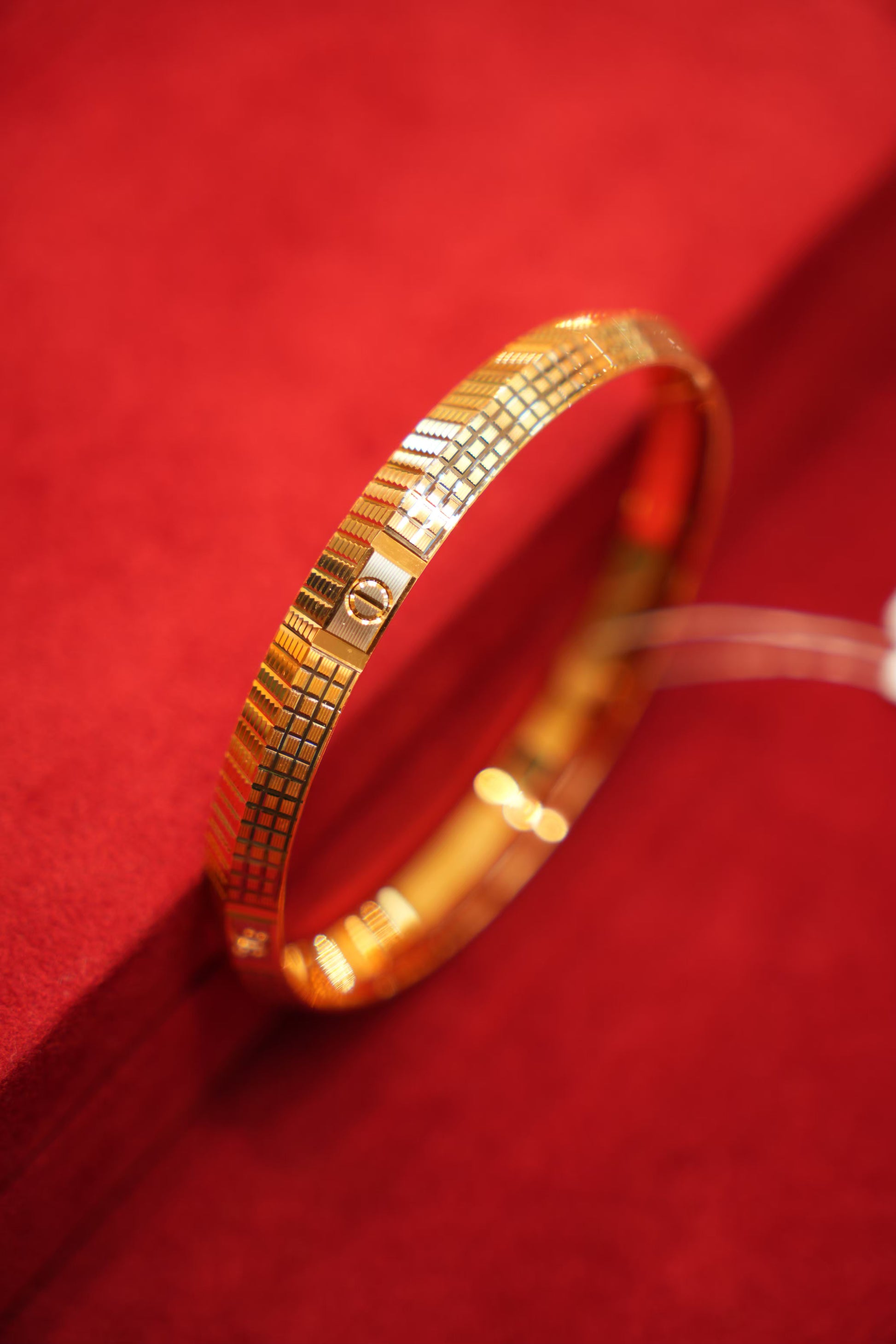 22K Gold Designer Two-tone Men's Kara