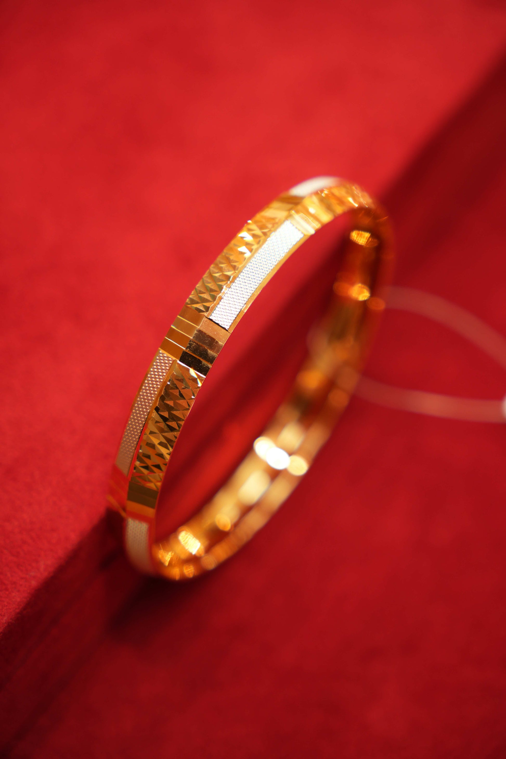 22K Gold Designer Two-tone Men's Kara