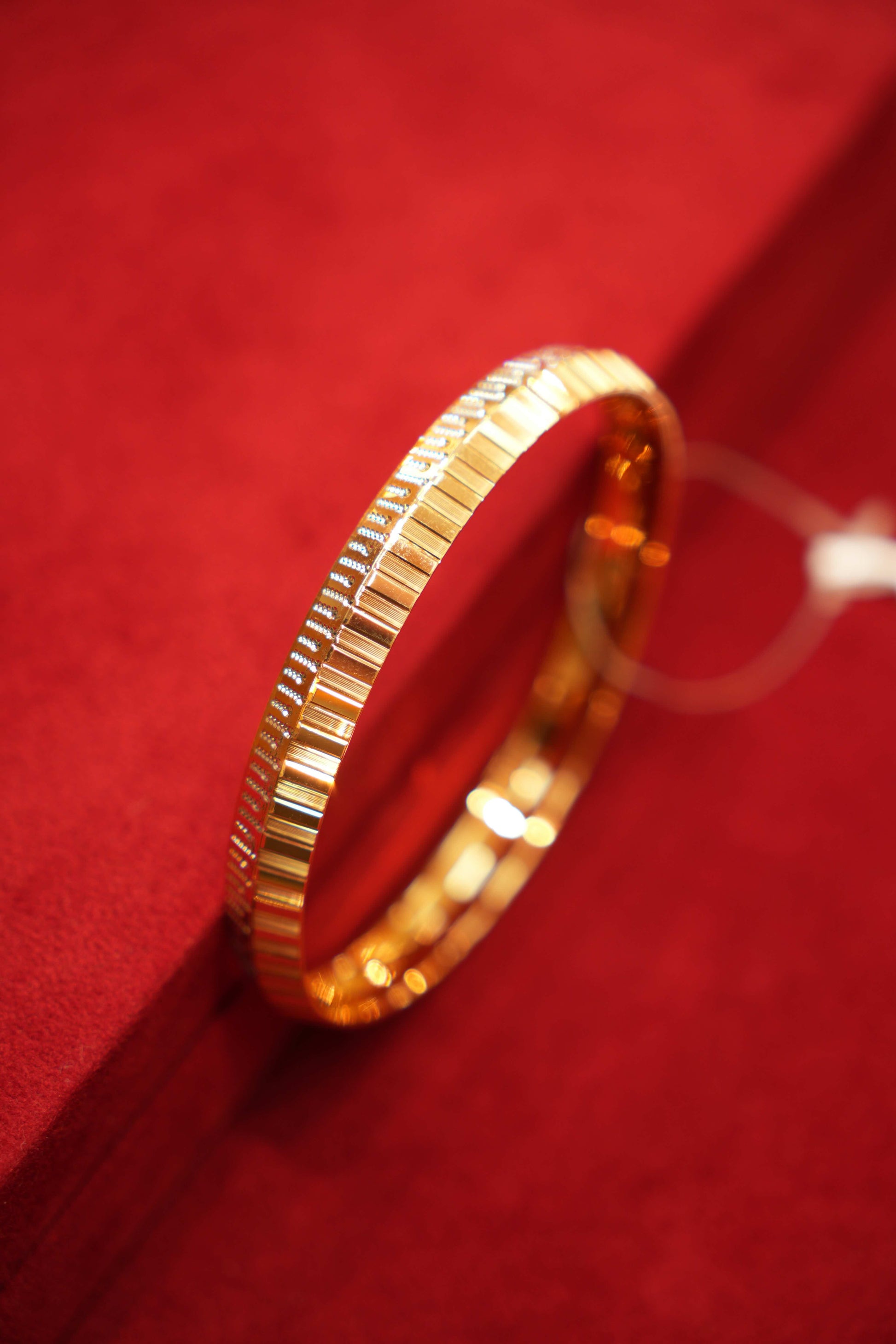 22K Gold Designer Fluted Men's Kara