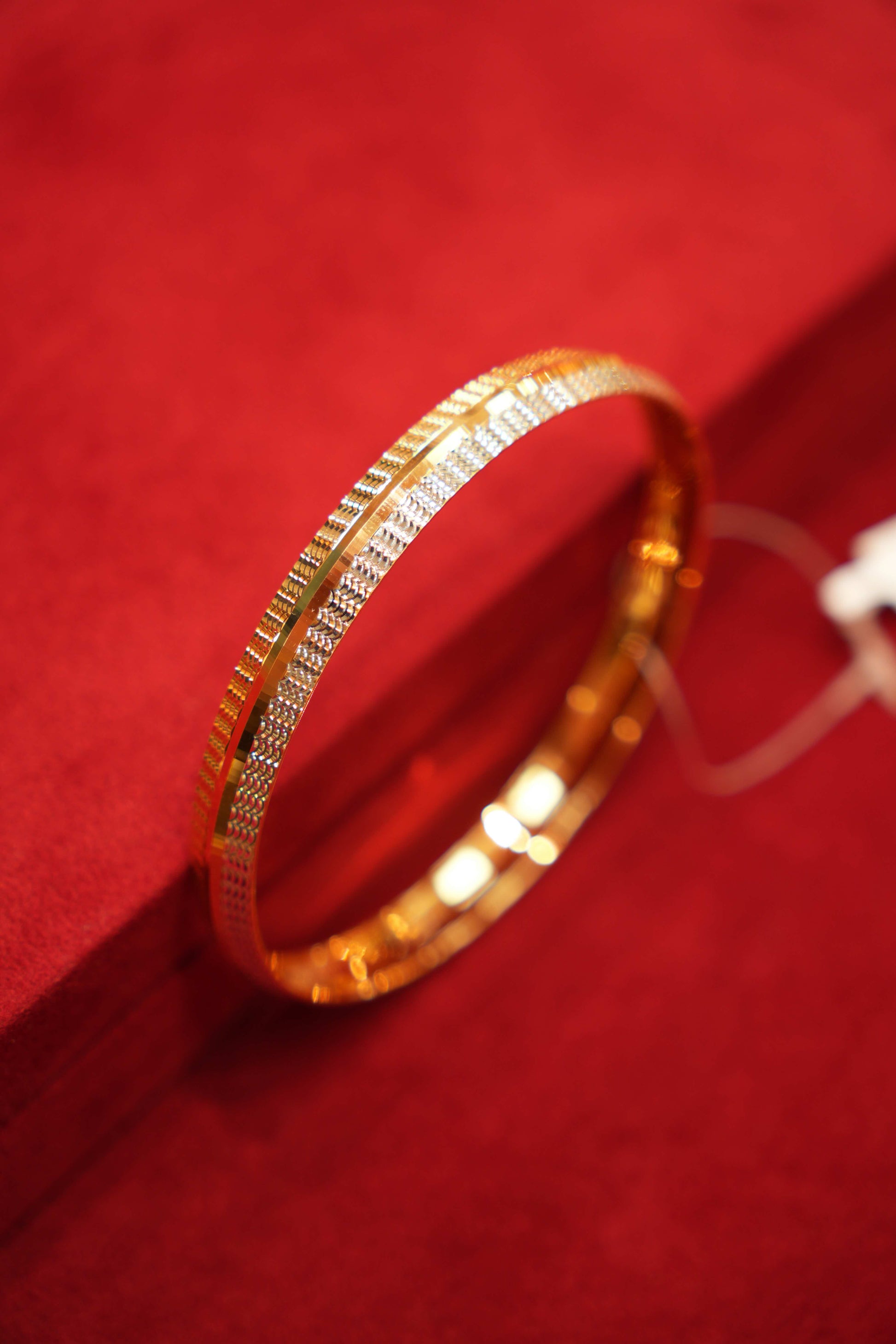22K Gold Lightweight Designer Two-tone Men's Kara