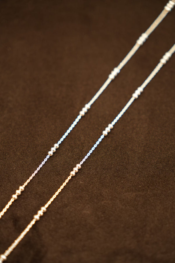 925 Silver Designer Bead Anklets