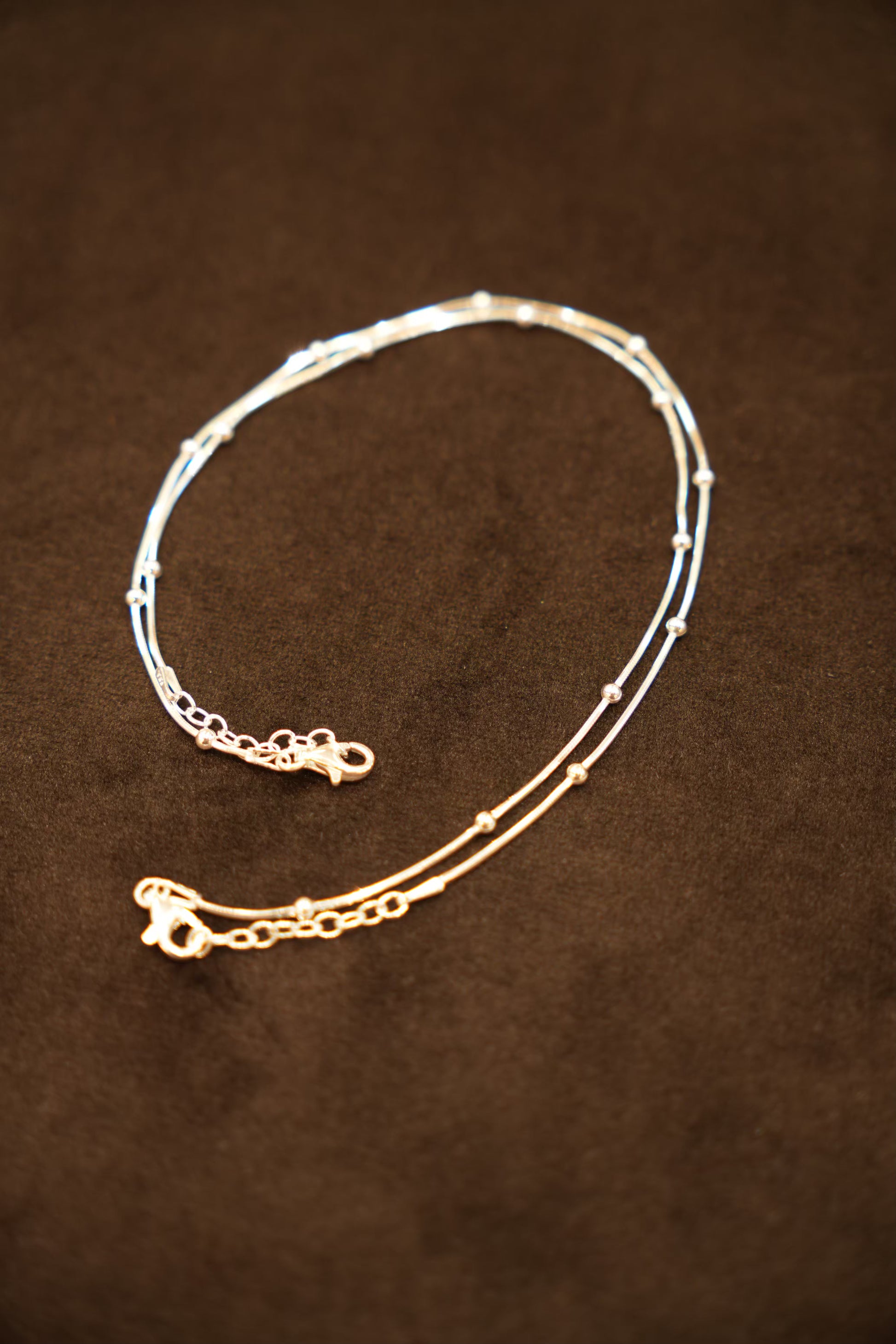 925 Silver Designer Ladies Bead Anklets