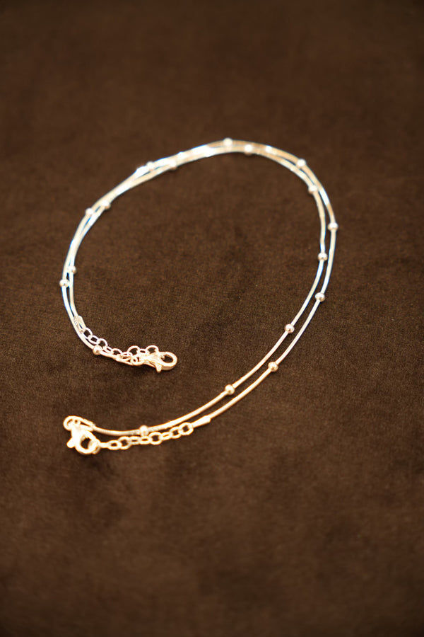 925 Silver Designer Ladies Bead Anklets