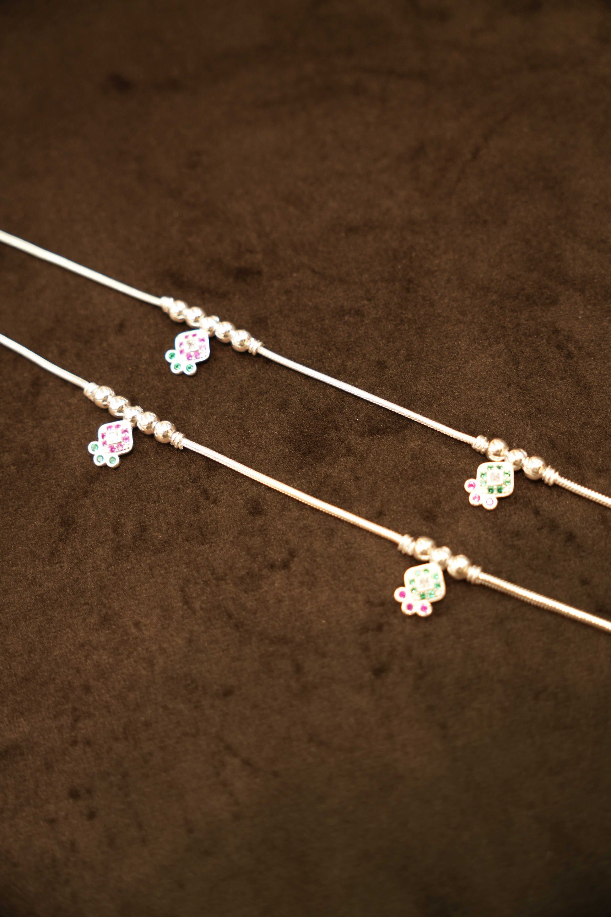 925 Silver Designer Ladies Charm Anklets