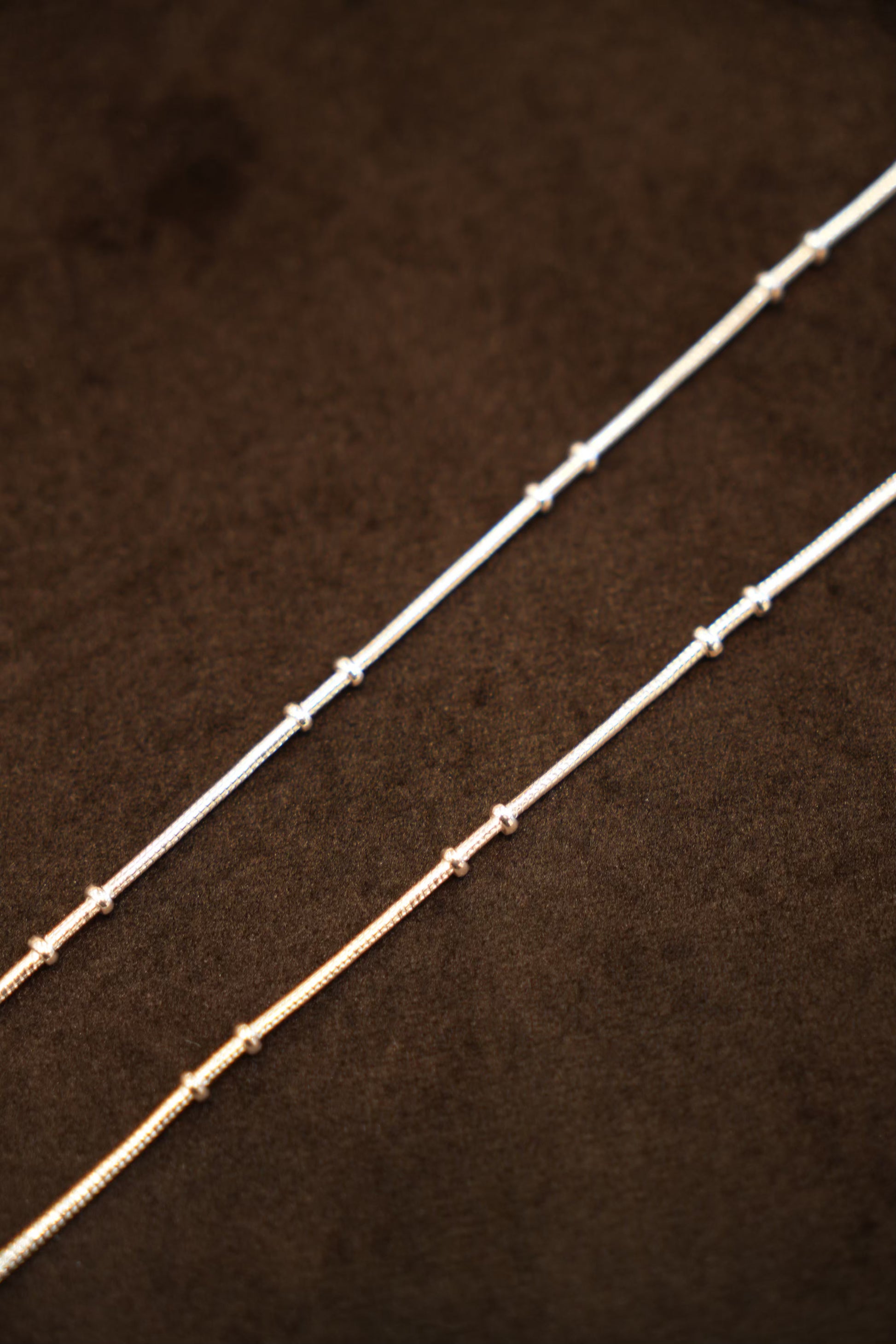 925 Silver Designer Double Bead Ladies Anklets