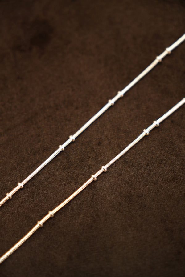 925 Silver Designer Double Bead Ladies Anklets