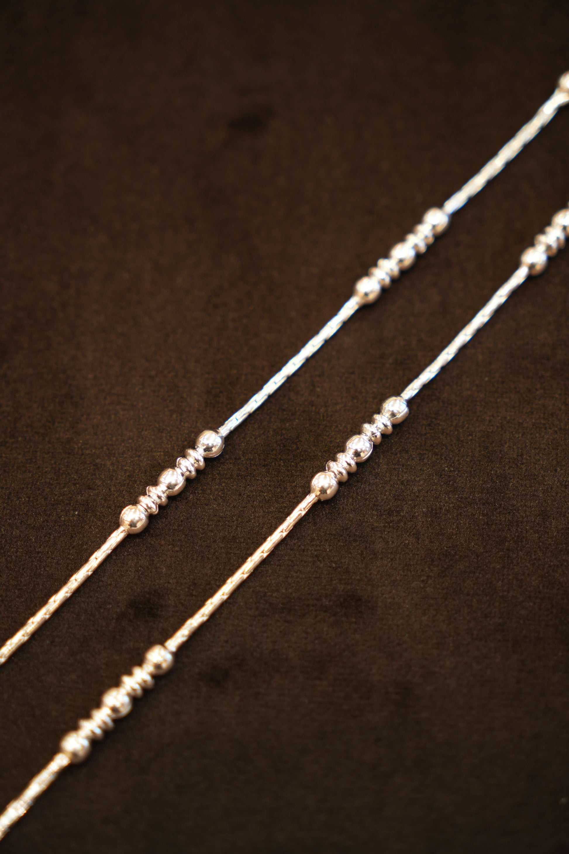 925 Silver Designer Multi Bead Ladies Anklets