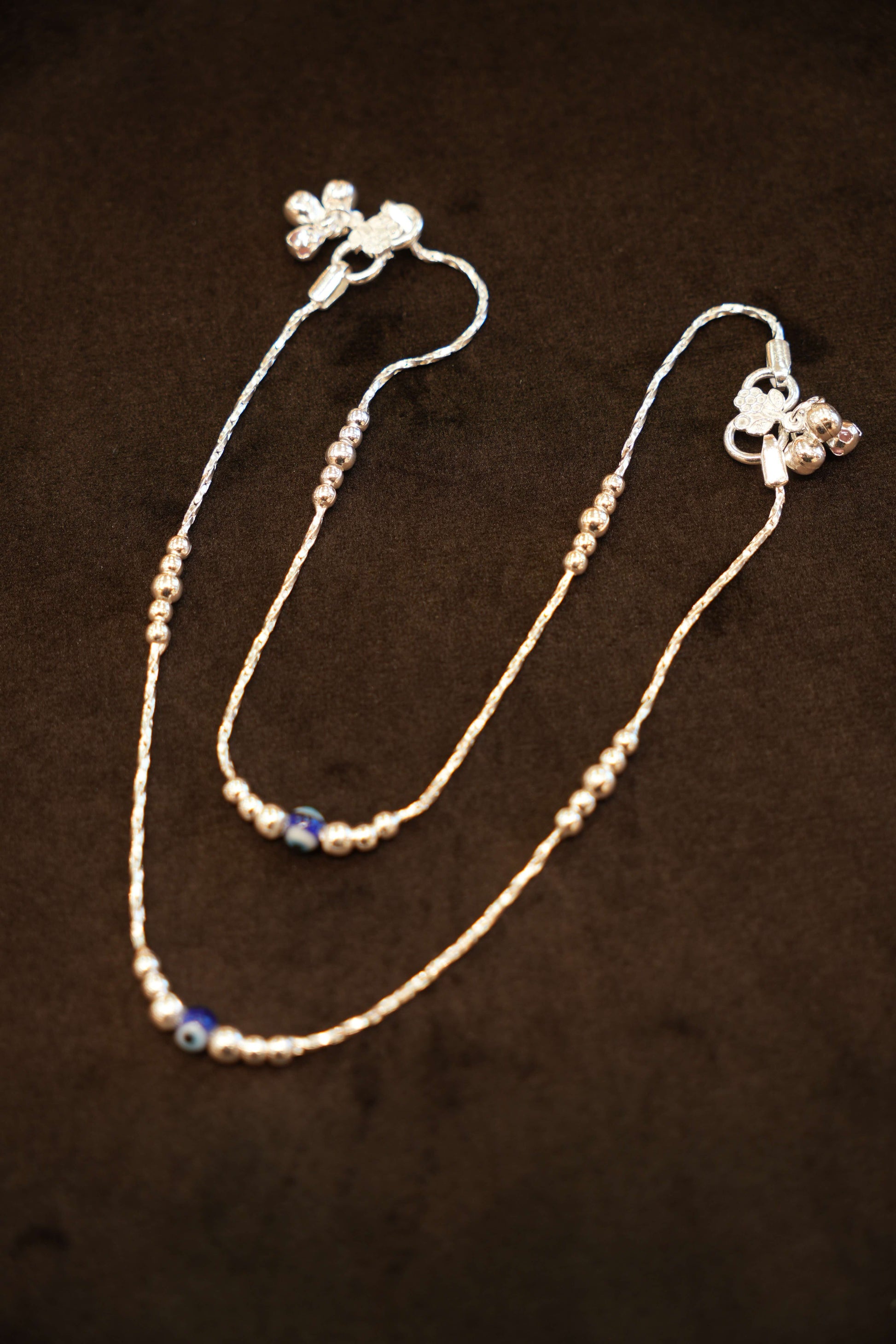 925 Silver Designer Evil-Eye Anklets