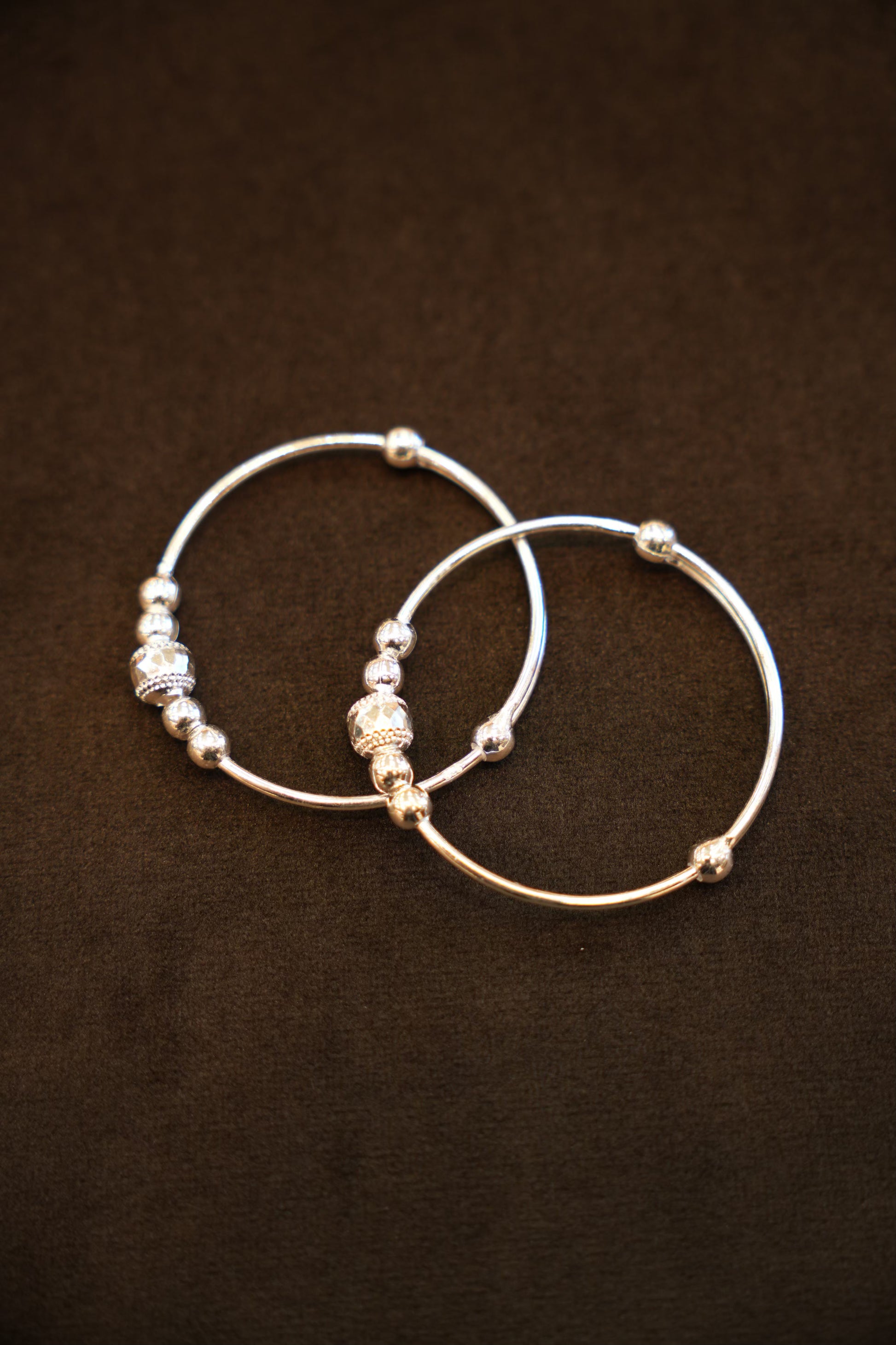 925 Silver Designer Multi Bead Baby Bangles