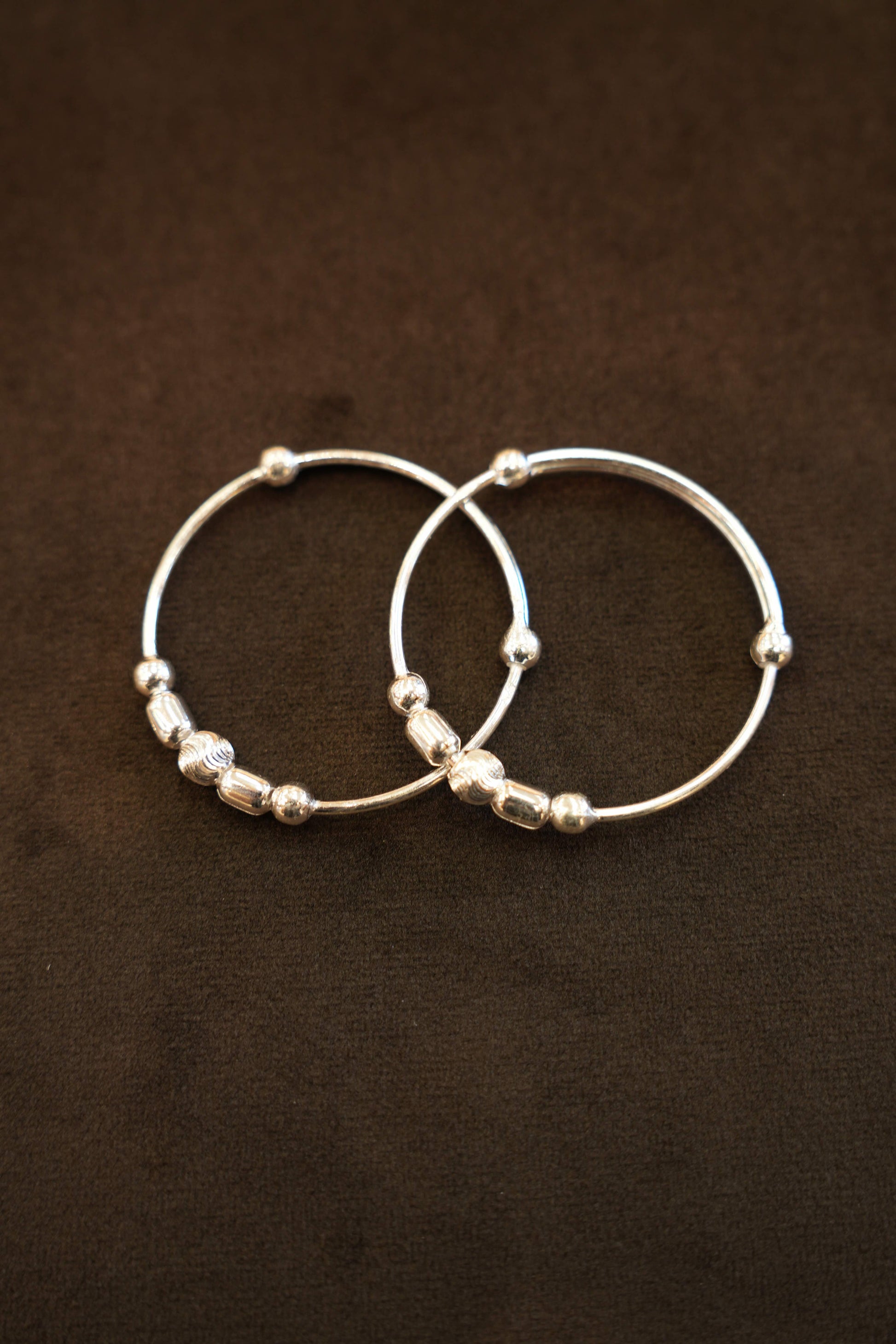 925 Silver Designer Disco Bead Baby Bangles