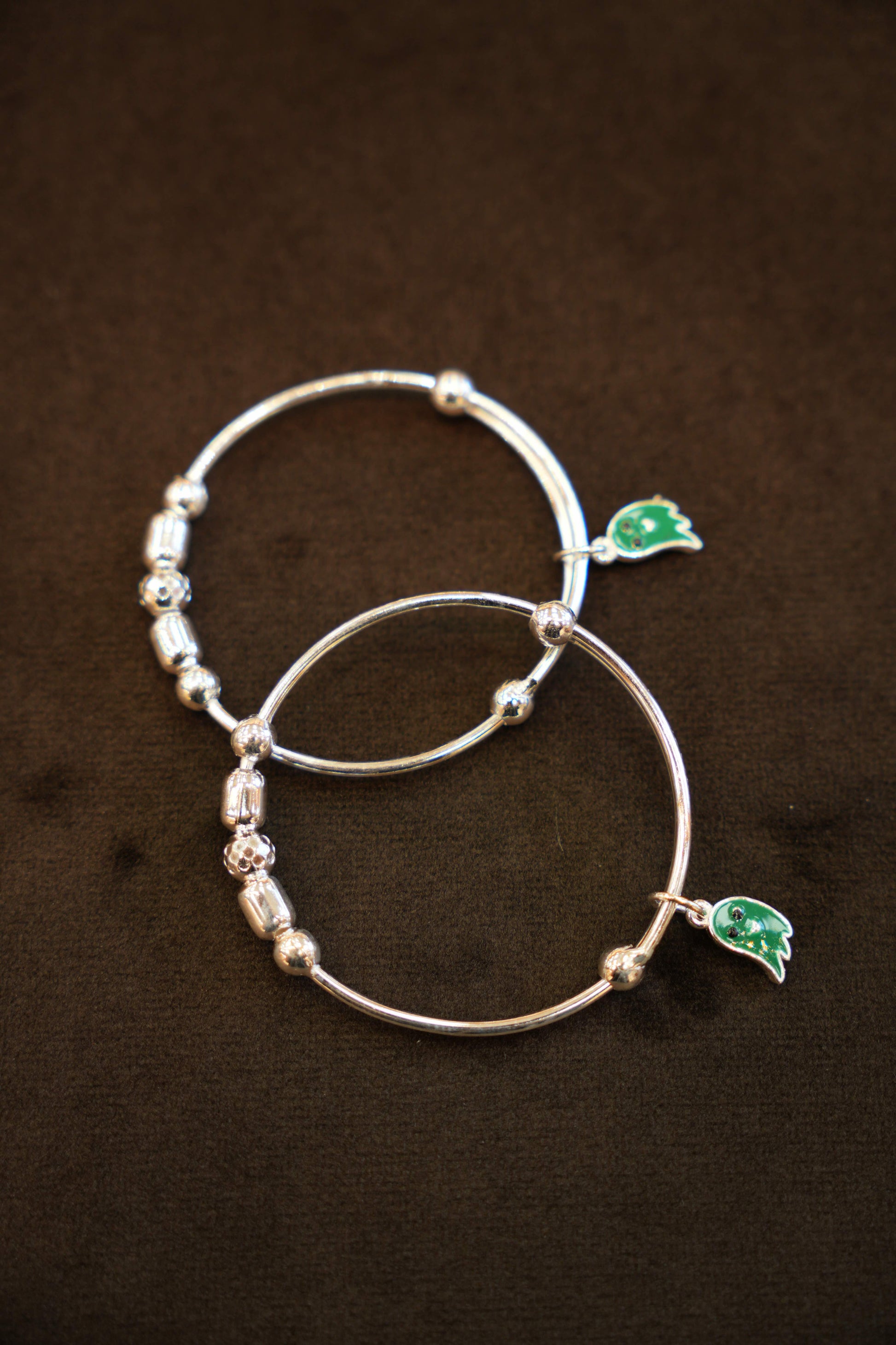 925 Silver Designer Ghost Charm Baby Bangles