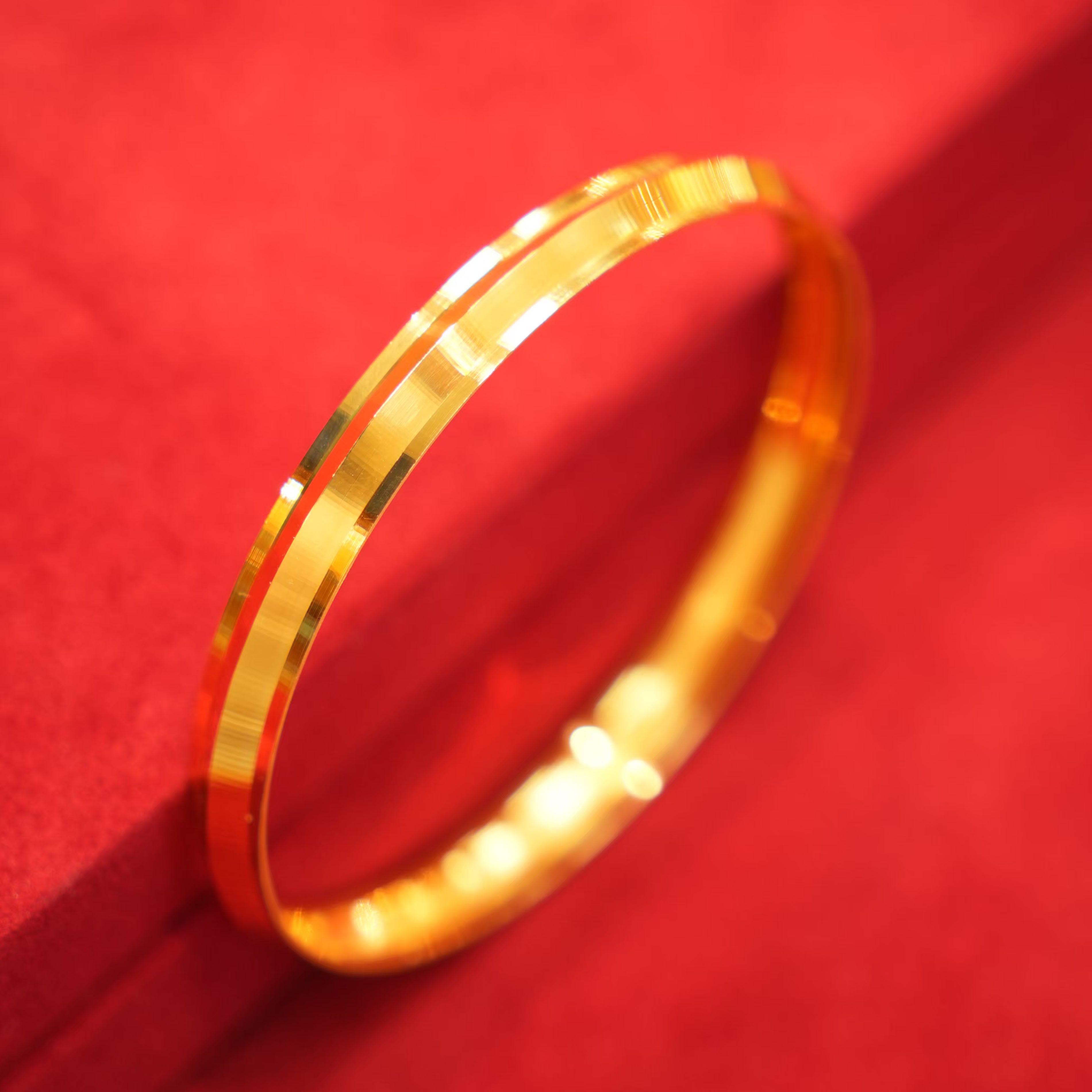 22K Gold Designer Sikhi Men's Kara