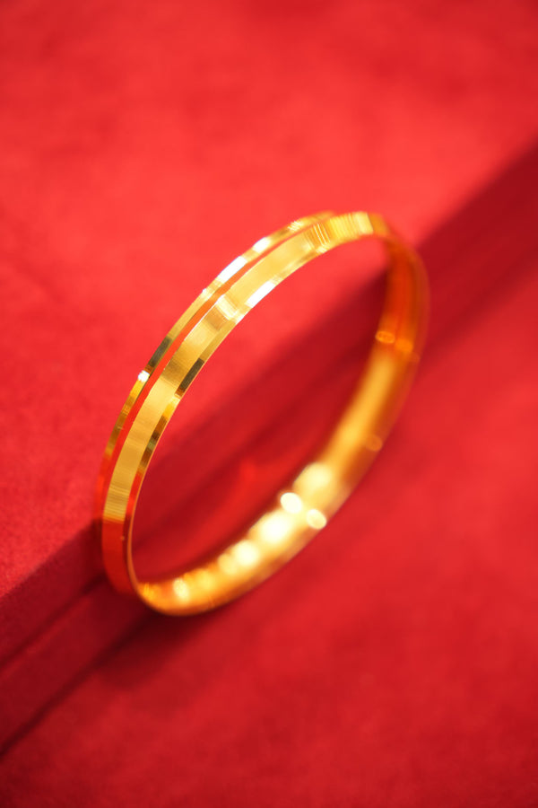 22K Gold Lightweight Designer Sikhi Men's Kara