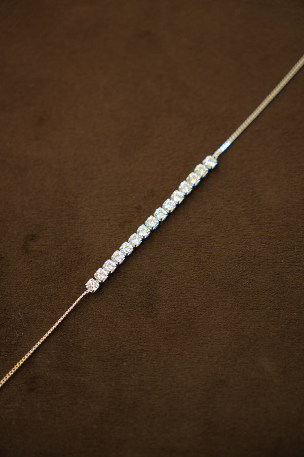 925 Silver Designer Ladies Tennis Chain Style Bracelet