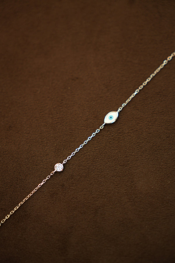 925 Silver Designer Ladies Evil Eye Bracelet