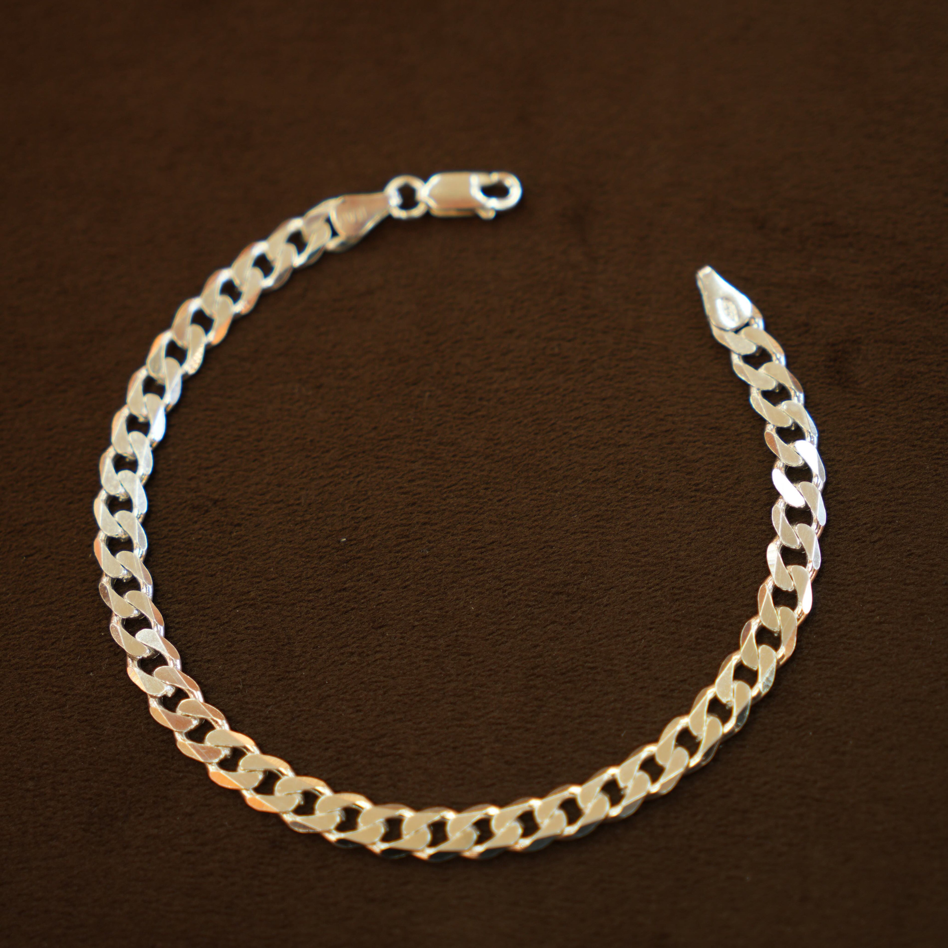 925 Silver Designer Men's Cuban Link Bracelet (6 mm)
