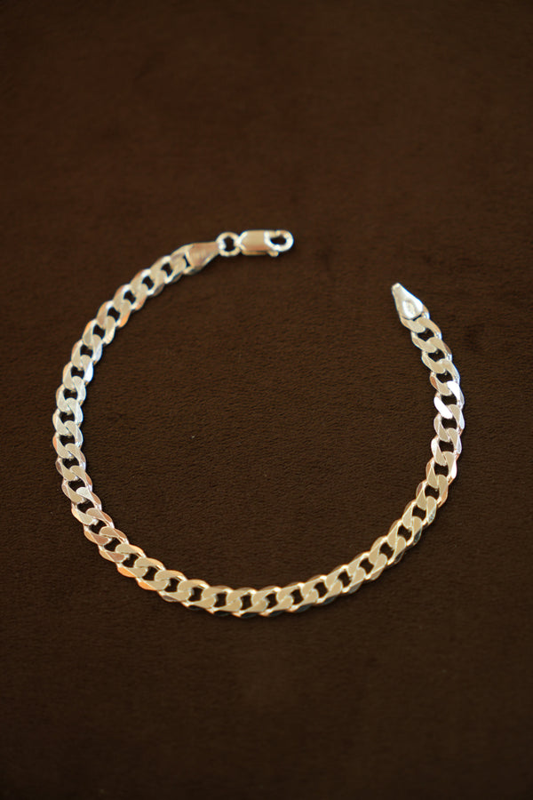 925 Silver Designer Men's Cuban Link Bracelet (6 mm)