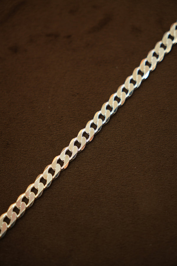 925 Silver Designer Men's Cuban Link Bracelet (7 mm)
