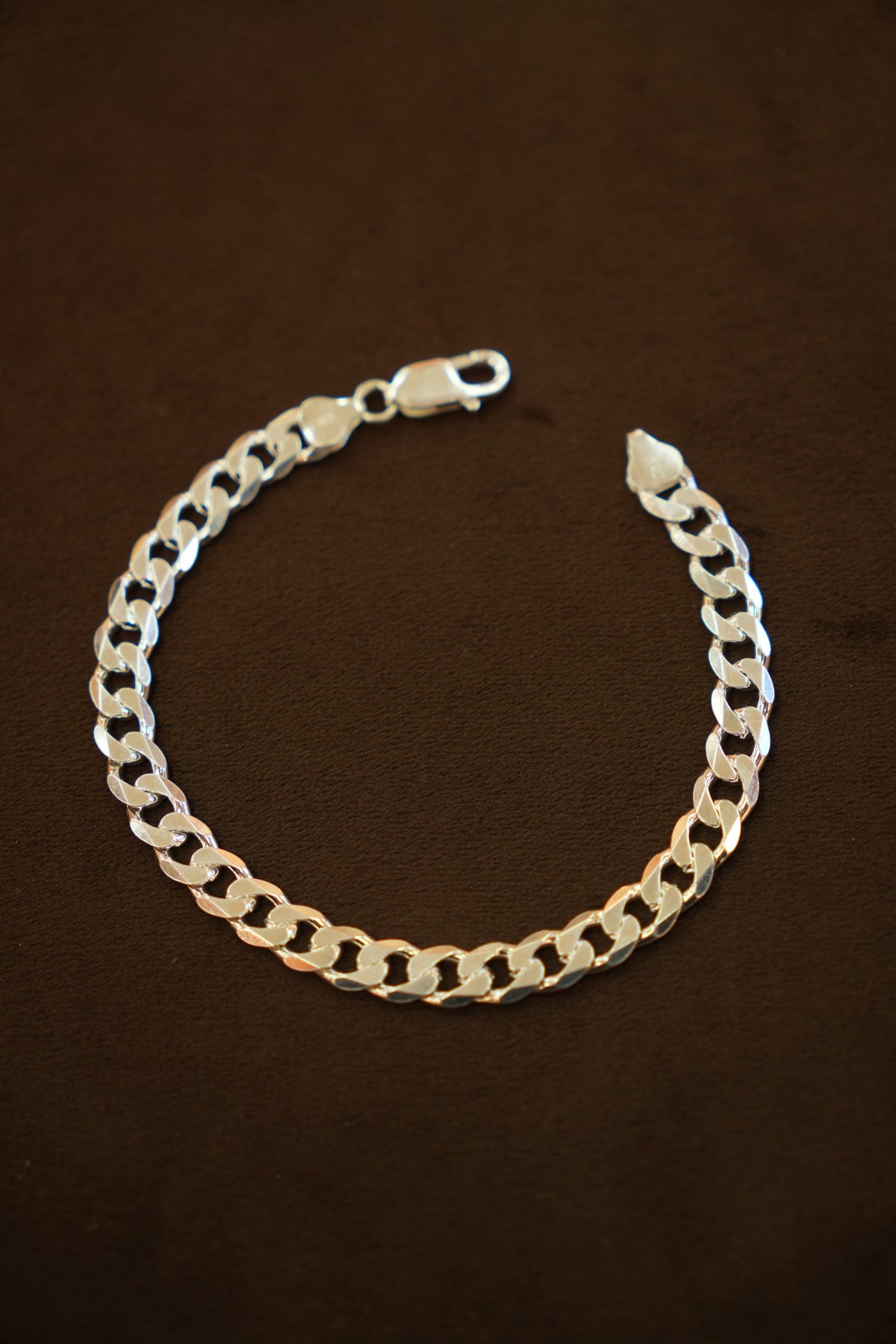 925 Silver Designer Men's Cuban Link Bracelet (8 mm)