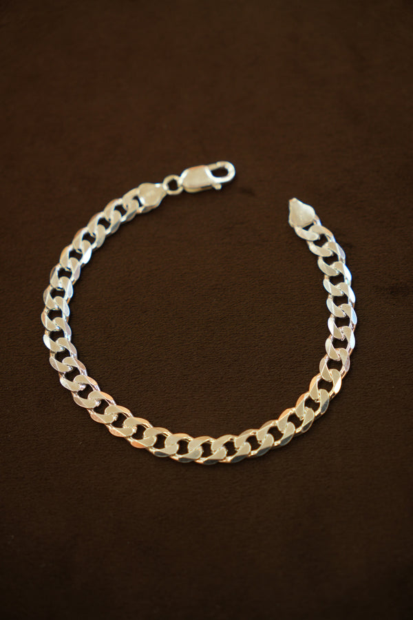 925 Silver Designer Men's Cuban Link Bracelet (8 mm)