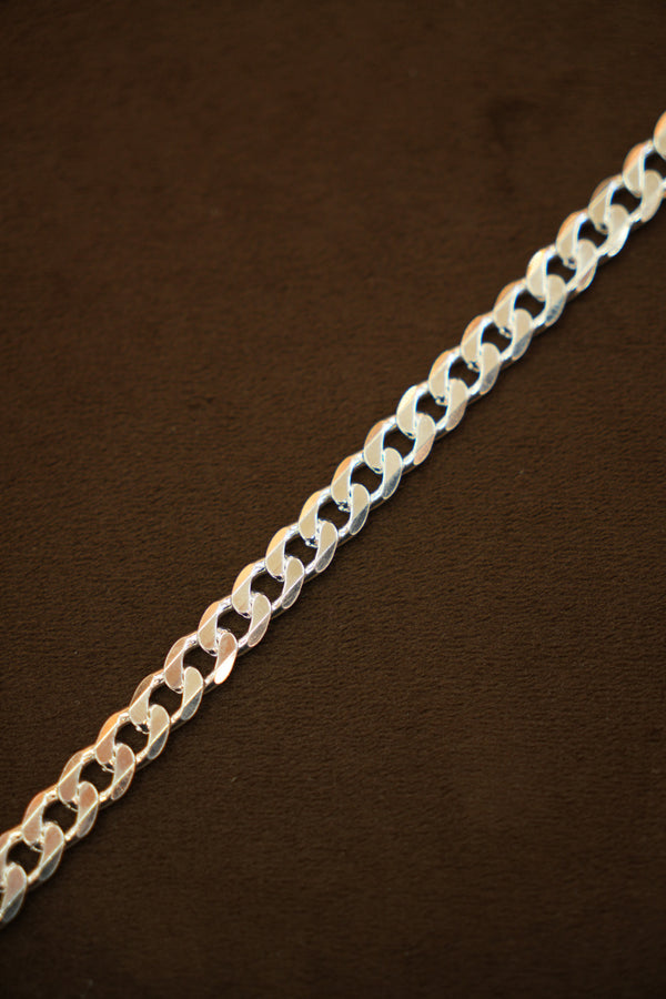 925 Silver Designer Men's Cuban Link Bracelet (8 mm)