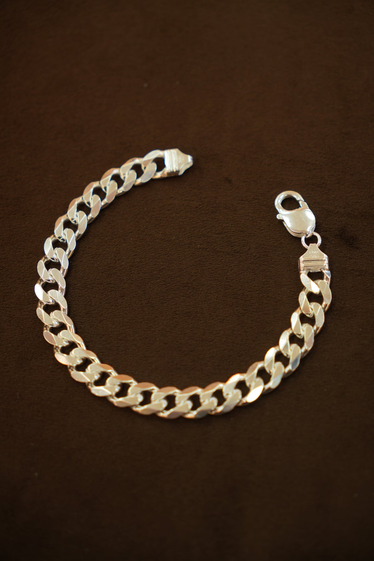 925 Silver Designer Men's Cuban Link Bracelet (9 mm)