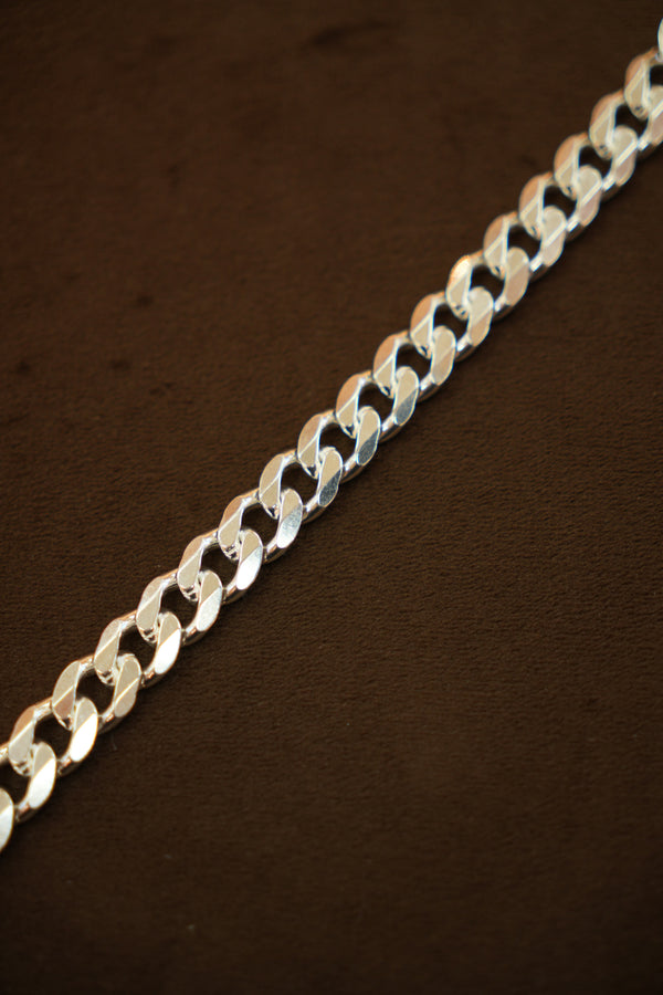 925 Silver Designer Men's Cuban Link Bracelet (9 mm)