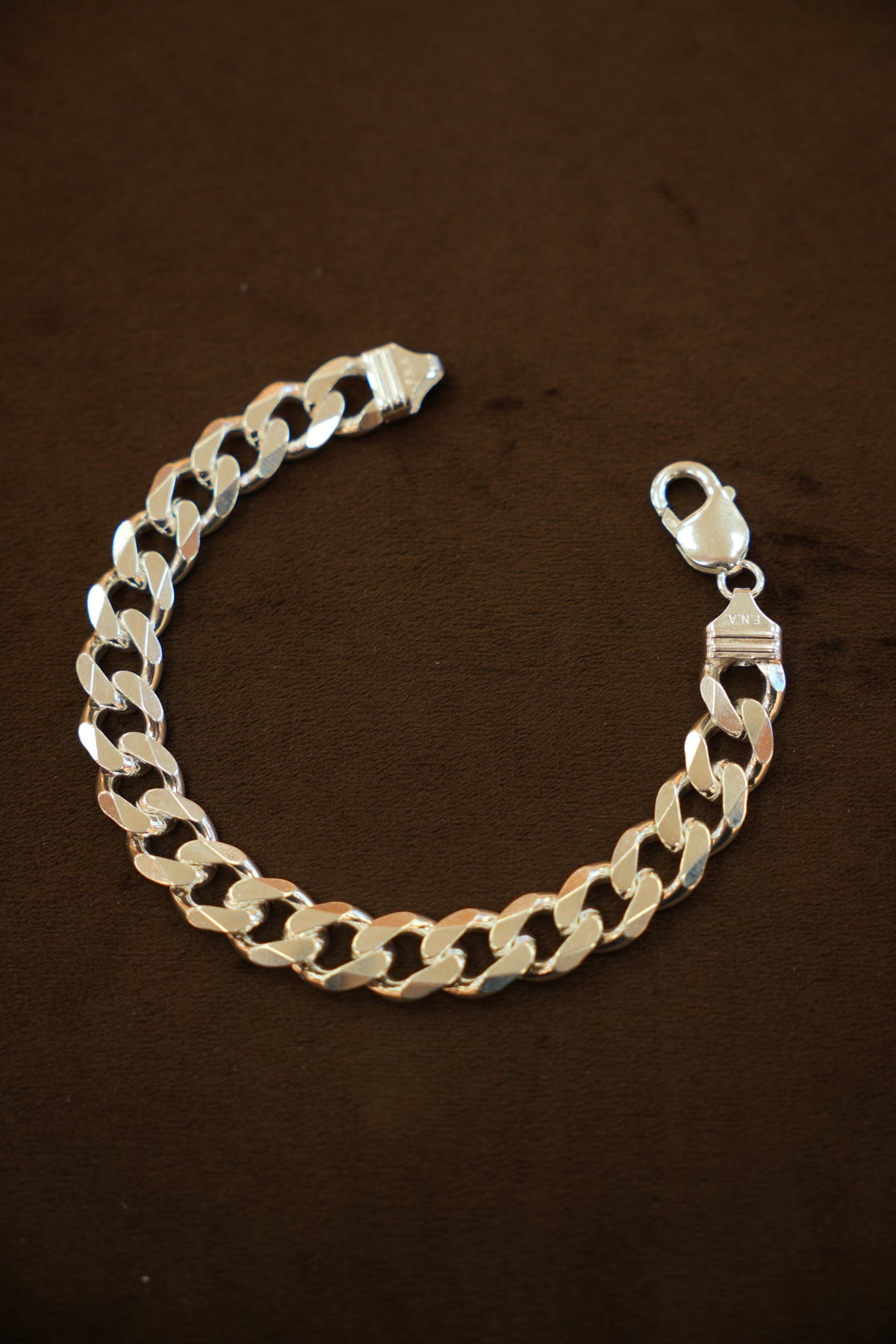 925 Silver Designer Men's Cuban Link Bracelet (11 mm)